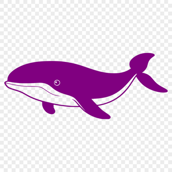 A detailed illustration of a whale in vector format, suitable for cutting with a Cricut or laser cutter.