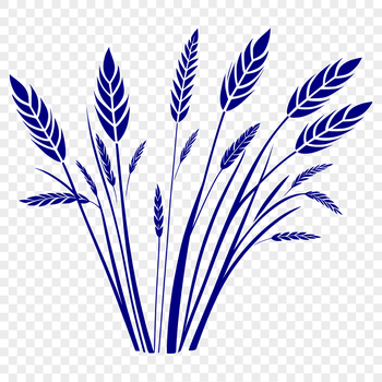 A simple illustration of wheat in a clean vector format.