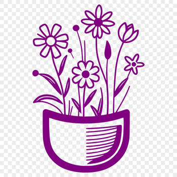 A decorative flower pocket design for crafting and DIY projects.