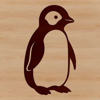 Vector illustration of a penguin in its natural habitat.