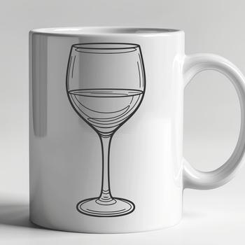 A single serving of red or white wine poured into a clear glass.