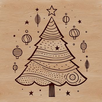 Simple Christmas tree graphic created using scalable vector graphics.