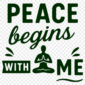 Yoga quote graphic with inspirational message and vector design elements.