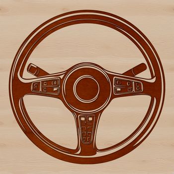 A detailed illustration of a steering wheel, ideal for vector design and cutting machine applications.