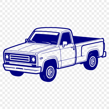 A detailed vector illustration of a modern pickup truck with rugged design features.