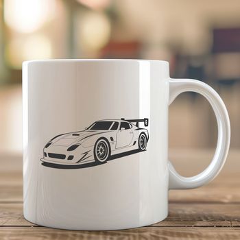 A vector illustration of a sleek racing car, designed for digital use in various formats.