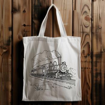 A stylized vector illustration of a train, suitable for commercial and personal projects.