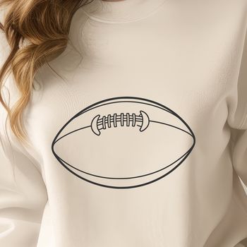 A stylized illustration of an American football, suitable for vector art projects.