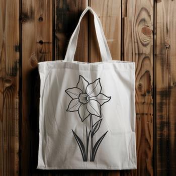 An illustration of a single daffodil flower, suitable for graphic design and digital art projects.