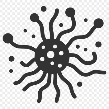 Illustration of a single cell bacteria in vector format.