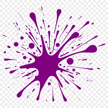 A vector illustration of a splat shape with a messy, organic design.