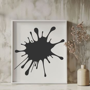 A colorful splat shape made from vector lines, suitable for cutting machines like Cricut or laser cutters.