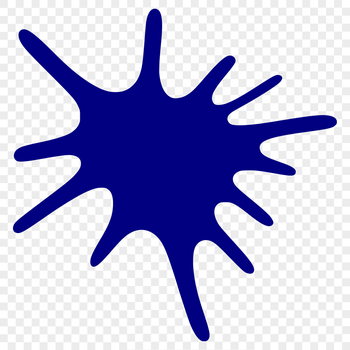 A stylized illustration of a splat shape with rounded edges, suitable for vector design applications.