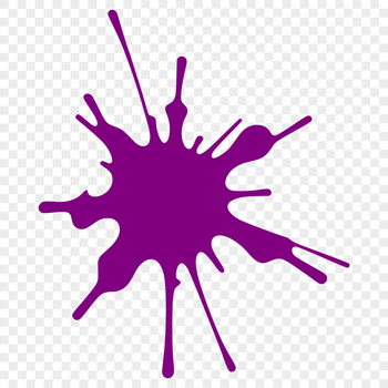 A colorful splat shape created with digital design software.
