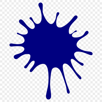 A stylized, flat shape resembling a splat of slime with rounded edges.