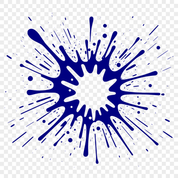 A digital representation of a colorful splat shape, suitable for various design applications.