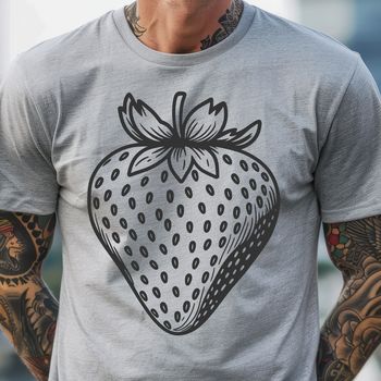 A high-quality illustration of a strawberry fruit, suitable for various graphic designs and projects.
