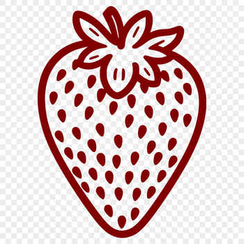 A high-quality vector illustration of a strawberry fruit.