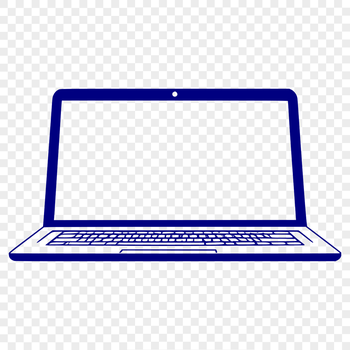 A digital illustration of a modern computer with sleek lines and minimalist design.