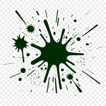 A colorful splat shape created as a vector design element.