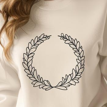 A floral wreath design made from vector shapes.