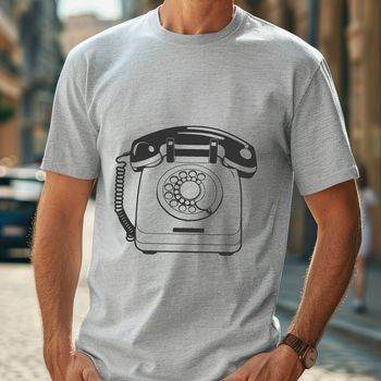 A modern illustration of a telephone in vector format.