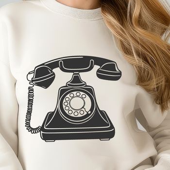 A modern telephone design rendered as a scalable vector graphic.
