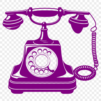 An illustration of a modern telephone with a sleek design, suitable for vector art projects.