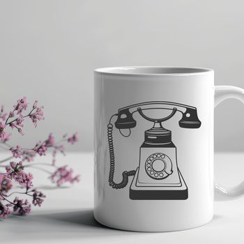 A high-resolution vector illustration of a classic telephone.