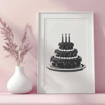 Free Unique Cake Image DXF - Commercial Use