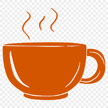 A stylized illustration of a cup for graphic design projects.
