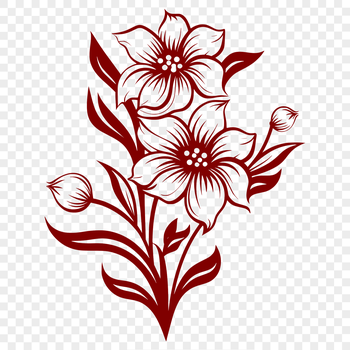 Close-up illustration of a realistic wild flower in full bloom, suitable for vector design and cutting machine projects.