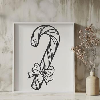 Free Candy Cane DXF - Free Commercial Use Download