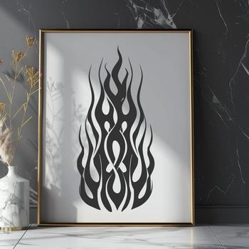 Artistic Flames Vector Art