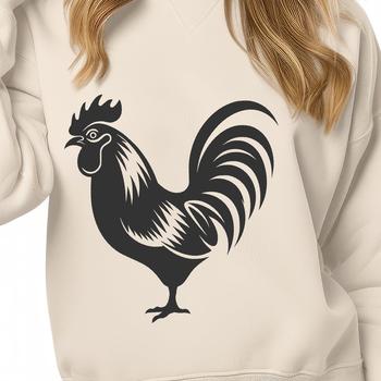 Artistic Rooster In SVG