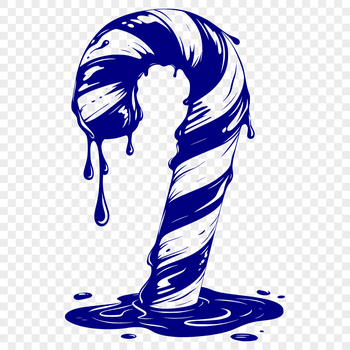 A colorful holiday candy cane graphic, suitable for various applications.