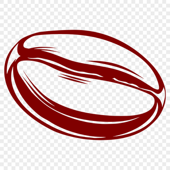 A single coffee bean illustrated in vector format.