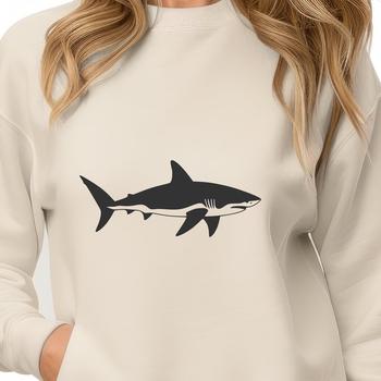 A digital illustration of a shark, suitable for various design applications.