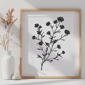 Creative Wild Flower In DXF - Free Download