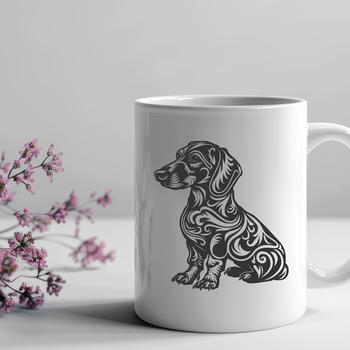 Ornate Dachshund In SVG & PNG