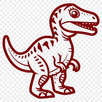 A large prehistoric dinosaur in full body pose, suitable for vector design and cutting machine use.