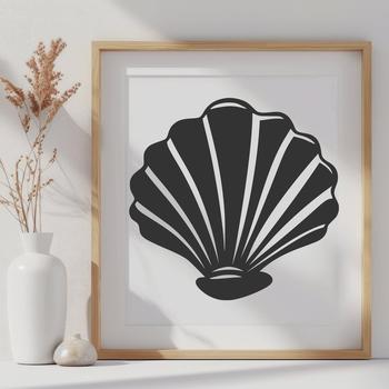 A realistic illustration of a seashell found on the seaside during vacation.