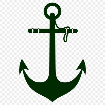 A set of nautical anchors in a simple silhouette design.