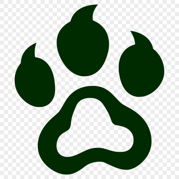 Animal paw print design in vector format for various cutting machines and graphics software.