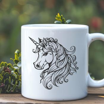 Unicorn In SVG, PNG, PDF And DXF Formats