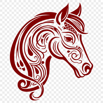 A detailed digital illustration of a horse in SVG format.