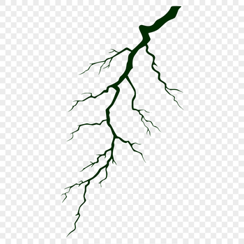 An illustration of a lightning bolt in vector format, suitable for various applications.
