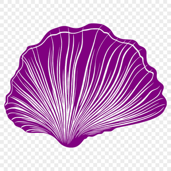 Seashell icon designed as a vector graphic, suitable for cutting machines like Cricut.