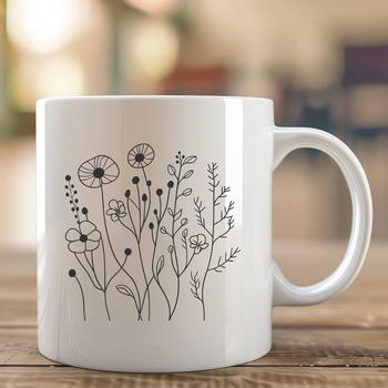 Vector illustration of a single wild flower in bloom, suitable for digital designs and crafts.