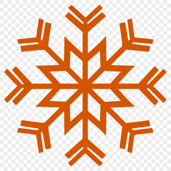 A delicate white snowflake with intricate details, suitable for vector art and design projects.